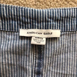 American Eagle Blue And White Romper
